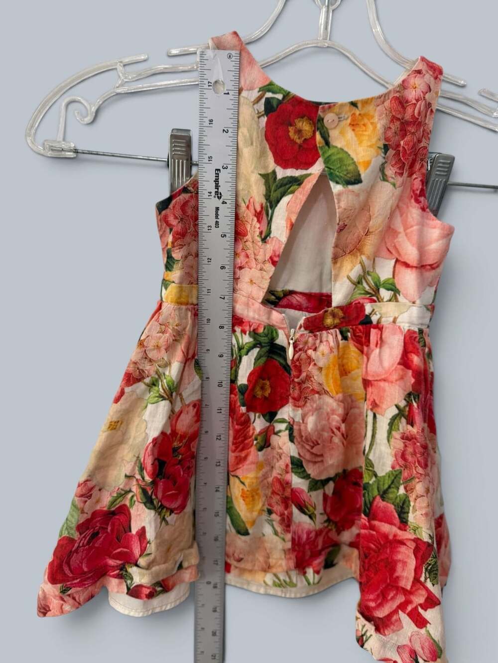 Little Akiabara Floral Linen Dress Size 2Y - Picture 6 of 6
